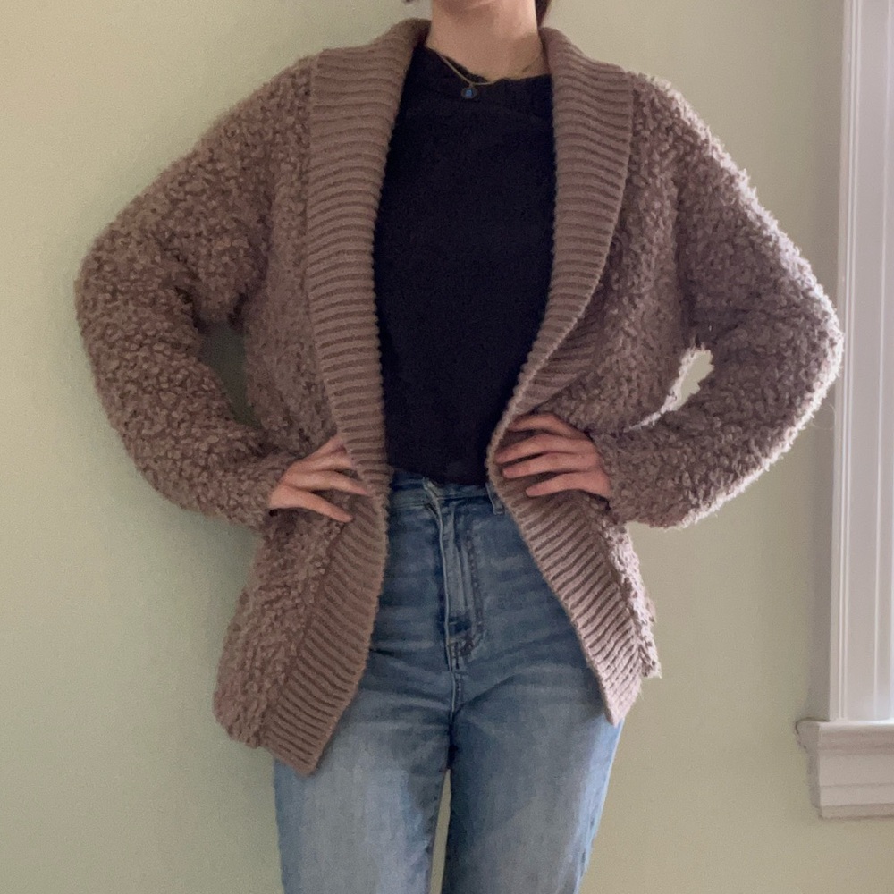 express teddy cardigan